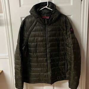 Pajar hunter green hooded packable puffer three season jacket men’s size XXL